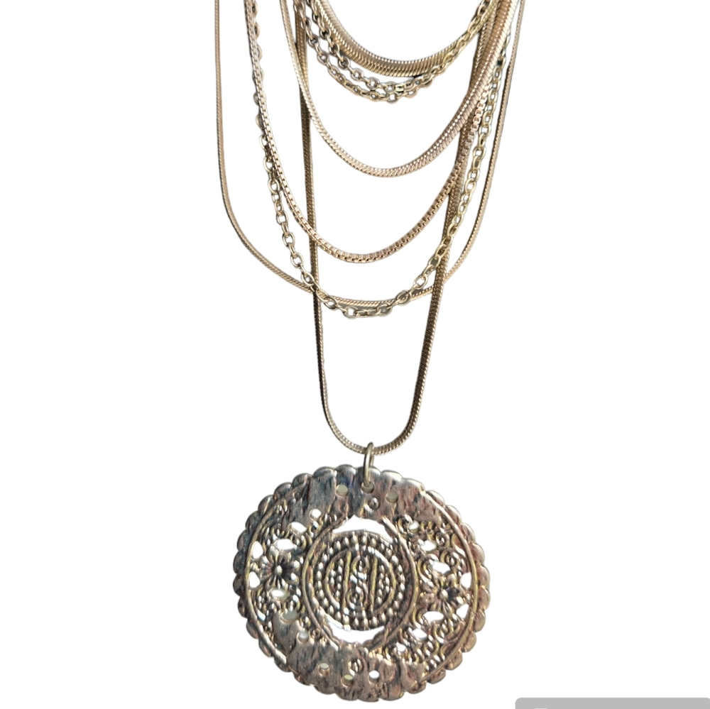 Unique Medallion Gold-tone necklace